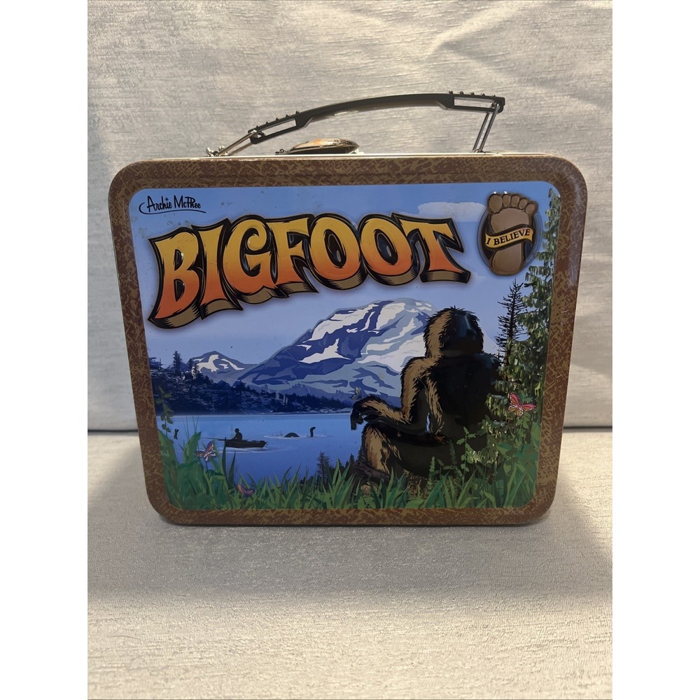 Archie McPhee Bigfoot Beautiful Forest Lunchbox Metal Embossed